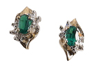 Colored stone with diamond earrings