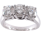 Prong Setting Diamond Anniversary Rings