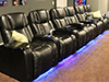 HT Design Hamilton Straight Row with Loveseat, Portable Armrest Accessory, LED Cupholders & Baselighting