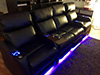 HT Design Warwick Row of 4 Middle Loveseat LED Cupholders & Baselighting