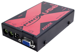 Adder X-USB-PRO VGA CAT5 KVM Extender (1000Ft) with Transparent USB & Audio