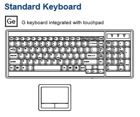 DF117 standard keyboard