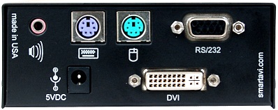 SmartAVI FDX-2500 Fiber Extender Back View