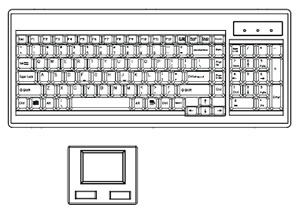"Ne" style keyboard included with D117-MIP1624e