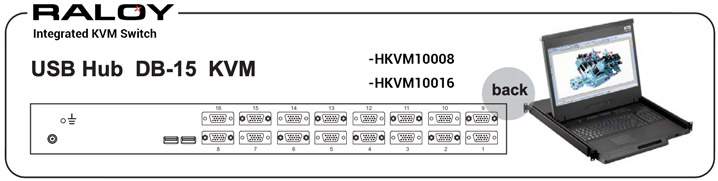 RF117HDM Integrated DB-15 VGA Hub Combo KVM
