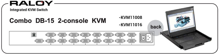 RD119 Integrated DB-15 VGA Combo IP KVM