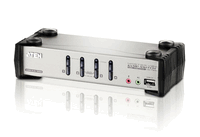 Aten CS1734B 4 Port KVM Switch - Serial, Virtual Media, Smart Card (CAC) and Audio support