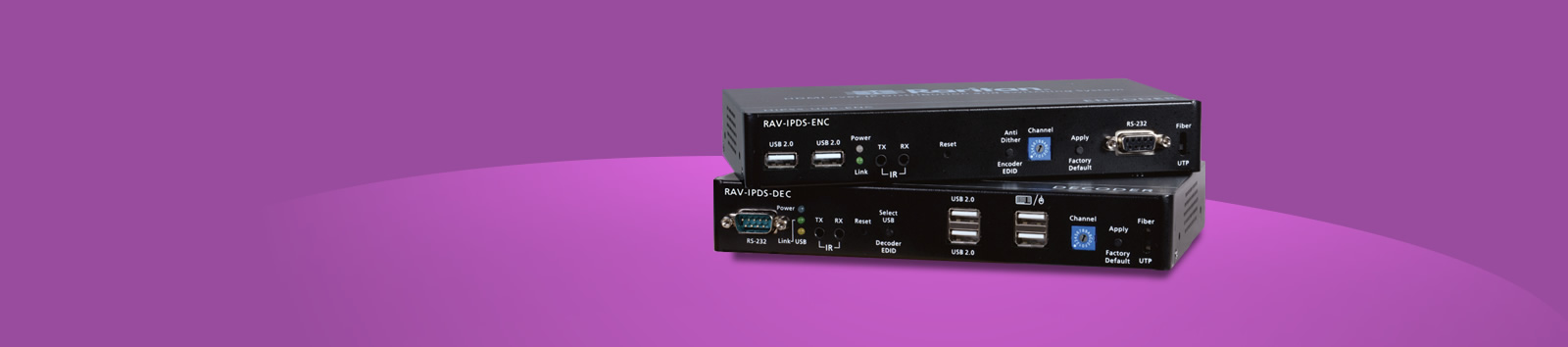 Raritan RAV-IP 1080P HDMI Extender Solution - CATx up to 330ft and Fiber Connections up to 6.2 miles - Transparent USB & Audio Support