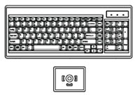Keyboard with Trackball Mouse