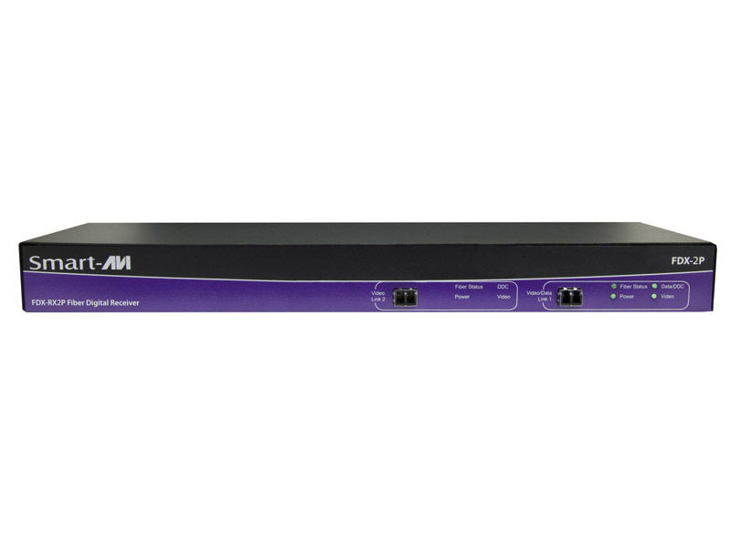 SmartAVI FDX-S2PS Dual Monitor DVI-D Extender via multimode Fiber (up to 10 miles) - 1080P