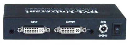 Picture of the rear inputs/outputs of the UNV-DVI-CNVTR