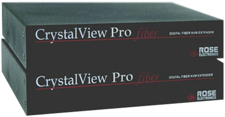 Rose CrystalView CRK-2DFMPDVI - Dual monitor DVI KVM Extender - Multimode Fiber up to 33,000Ft - USB or PS2