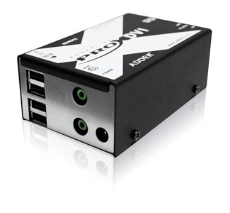 Adder X-DVIPRO-MS2 Dual Monitor DVI CAT5 / Fiber KVM Extender with transparent USB & Audio