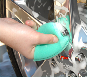 Use Flex Foam Finger Pockets to clean or apply polish in tight spaces.