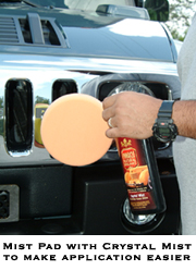 Use Pinnacle Crystal Mist as a pad lubricant prior to polishing your vehicle with a Porter Cable 7424.