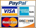 We Accept Paypal, Visa, Mastercard, Discover, and American Express!