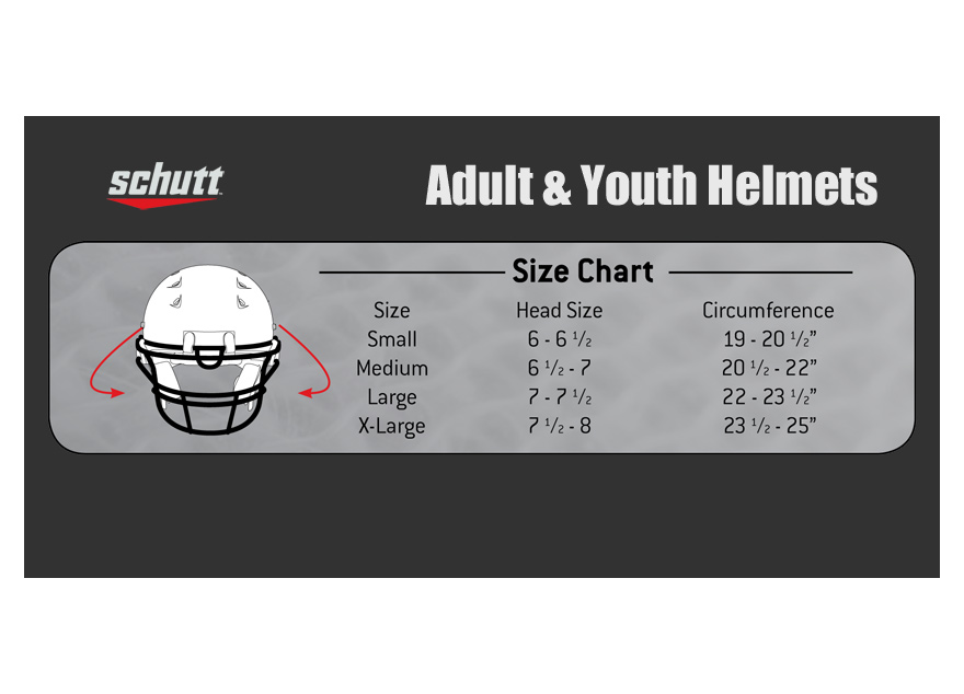 schutt youth helmet size chart - Part.tscoreks.org