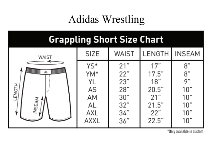 adidas men's shorts size chart