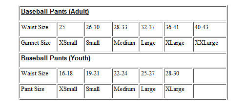 Under Armor Size Chart For Youth