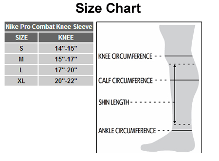 nike shin pad size guide
