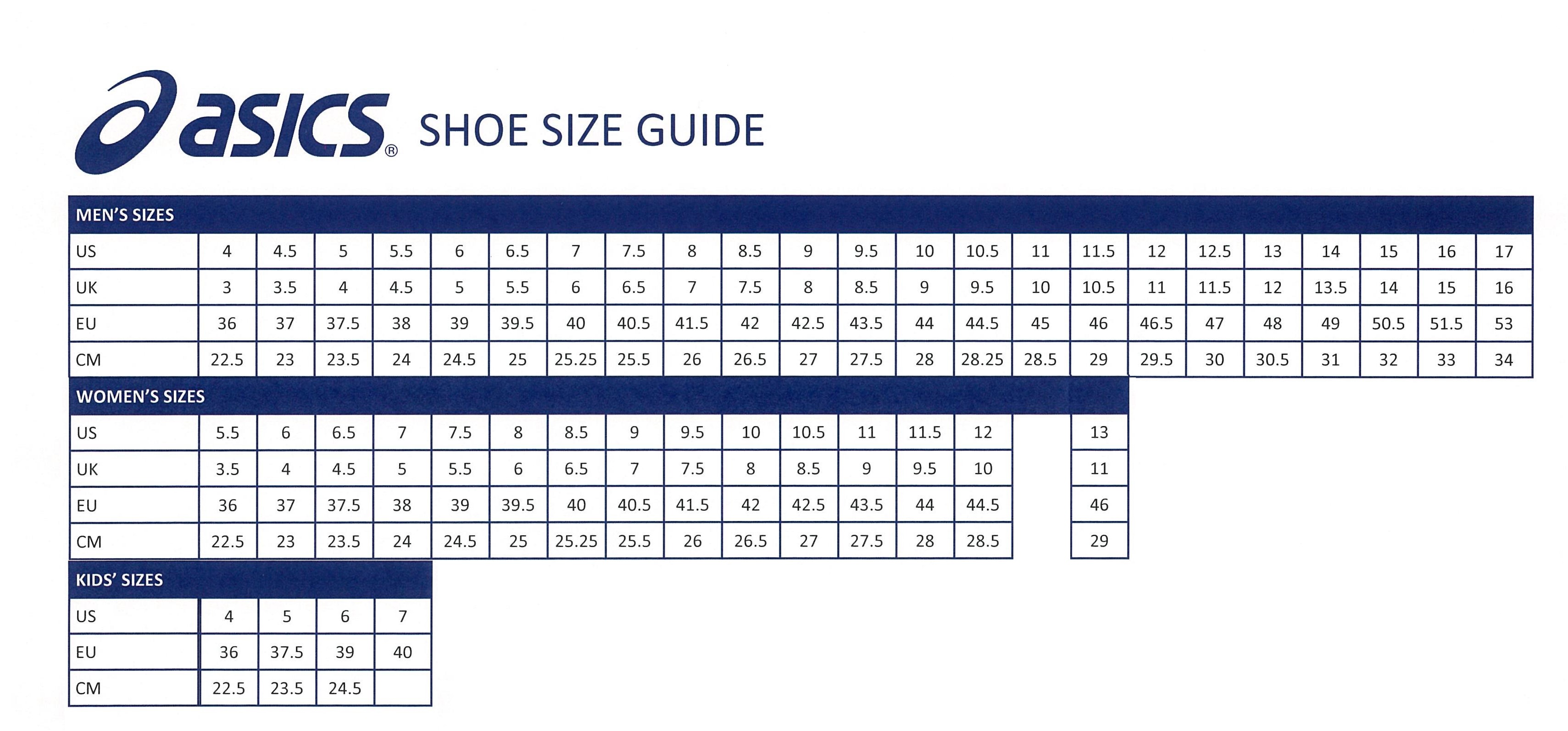 asics shoe size conversion chart, large deal off 72% - statehouse.gov.sl