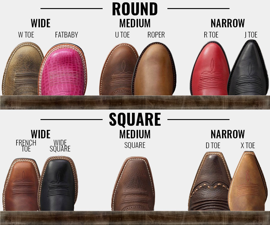 Western Boot Toe Shapes