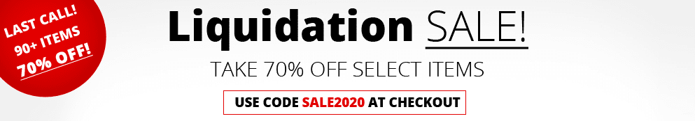 Liquidation Sale - 70% OFF!