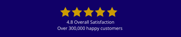 over 300,000 happy customers