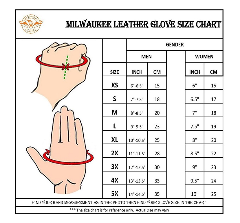 milwaukee leather Size Chart