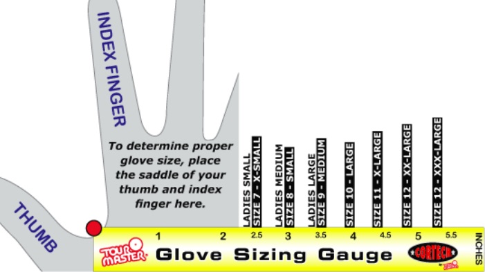 Tour Master Glove Sizing