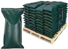 acrylic sandbags filled, pallet green