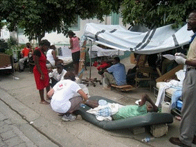Injured in Haiti