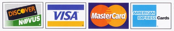 Visa, Master Card, Discover, Amex Accepted