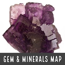 Gem Mineral Fossil Map