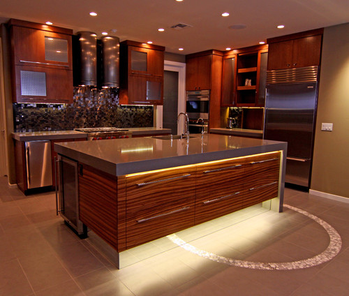 Toe Kick Lighting For A Contemporary, Under Cabinet Rope Lighting Options