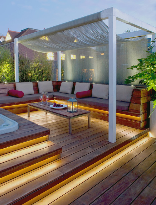 Deck And Balcony Lighting With Leds, Patio Led Strip Lights Ideas