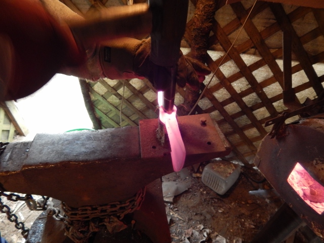 Photo of our hand forge process