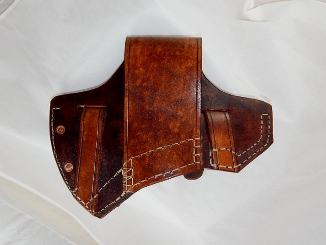  Custom double end leather belt sheath 