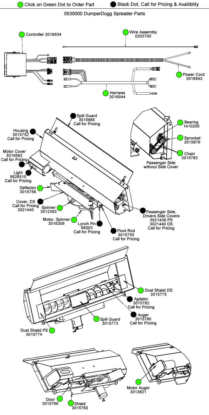 Buyers DumperDogg 5535000 Spreader Parts by Diagram meyers wiring diagram 