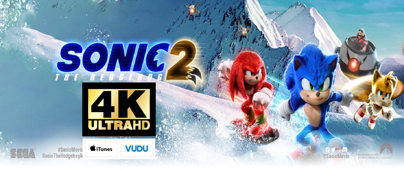 Sonic The Hedgehog 2 4K Vudu, iTunes Code