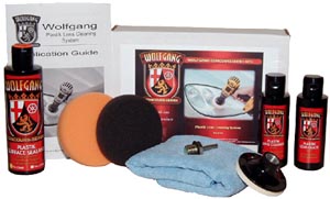 The Wolfgang Lens Cleaning System is designed to be used with 4” pads and your electric drill. You may also use the included backing plate on your circular polisher.