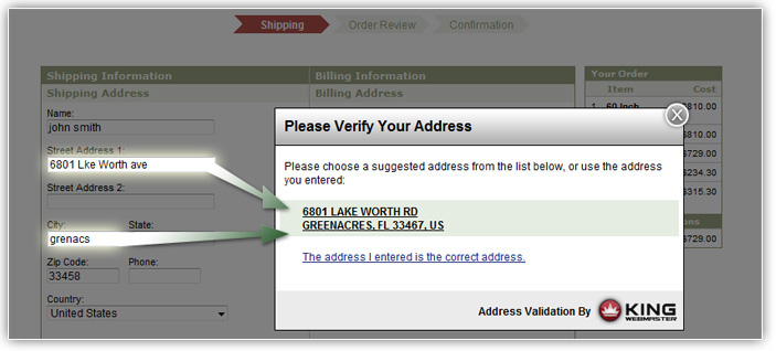 Address Validation for Yahoo! Stores