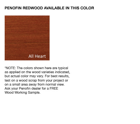 Redwood Stain Color Chart